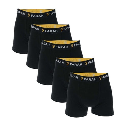 Front - Farah Mens Chorley Boxer Shorts (Pack of 5)