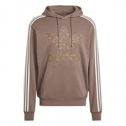 Front - Adidas Mens Classic Mono Print Hoodie