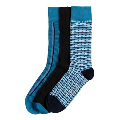 Front - Ted Baker Mens Focus Socks (Pack of 3)