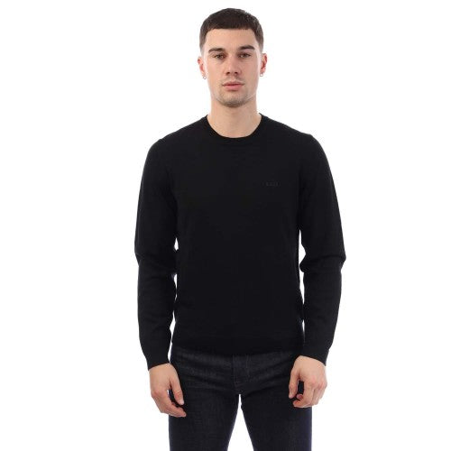 Front - Boss Mens Bagritte-E Extra-Fine Merino Wool Sweatshirt