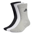 Front - Adidas Unisex Adult Cushioned Crew Socks (Pack of 3)