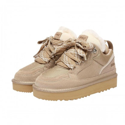 Front - EverAu Womens/Ladies Marbled Leather Trainers