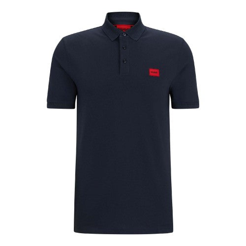 Front - Hugo Mens Dereso Logo Slim Polo Shirt
