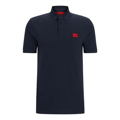 Front - Hugo Mens Dereso Logo Slim Polo Shirt