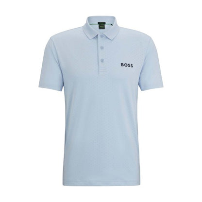 Front - Boss Mens Paddy Tech Contrast Logo Polo Shirt