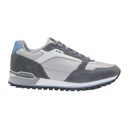 Front - Boss Mens Parkour-L Suede Trainers