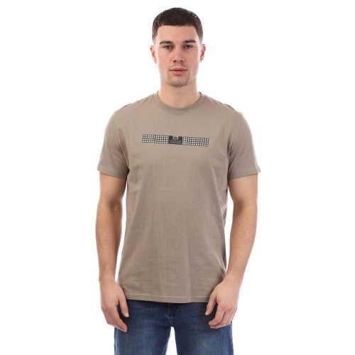 Front - Weekend Offender Mens Shareck Checked T-Shirt