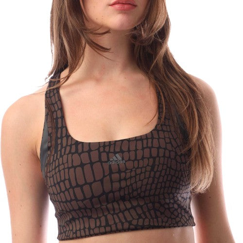 Front - Adidas Womens/Ladies Powerimpact Luxe Medium Support Sports Bra