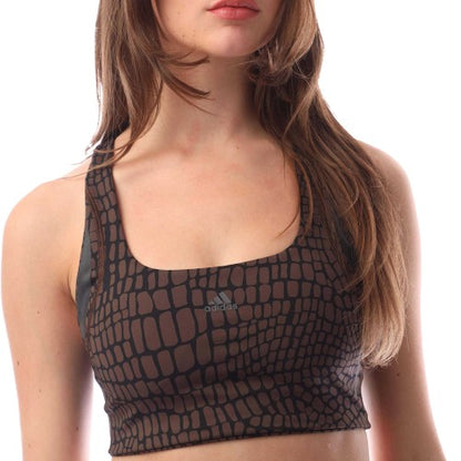 Front - Adidas Womens/Ladies Powerimpact Luxe Medium Support Sports Bra