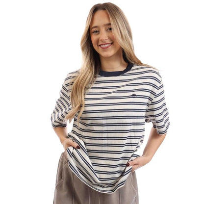 Front - Timberland Womens/Ladies Dunstan Striped T-Shirt