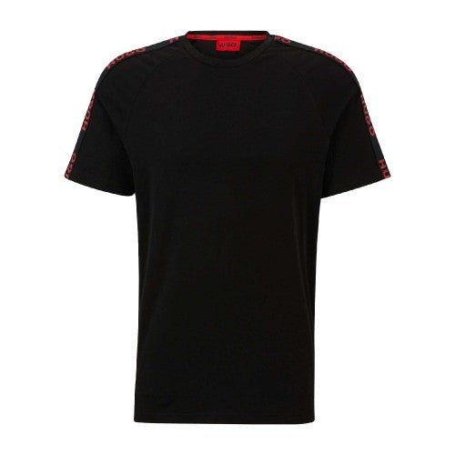 Front - Hugo Mens Sporty Tape Logo T-Shirt