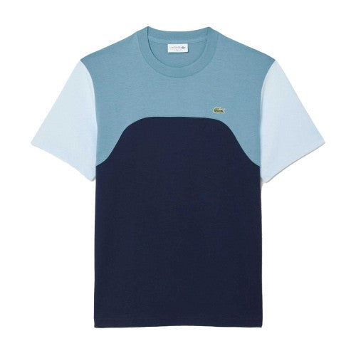 Front - Lacoste Mens Colour Block Jersey T-Shirt