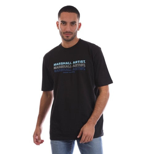 Front - Marshall Artist Mens Repeat Logo T-Shirt