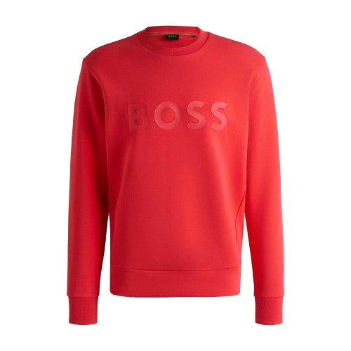 Front - Boss Mens Salbo Crew Neck Sweatshirt
