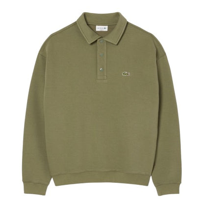 Front - Lacoste Mens Pique Loose Sweatshirt