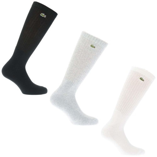Front - Lacoste Mens High Cut Socks (Pack of 3)
