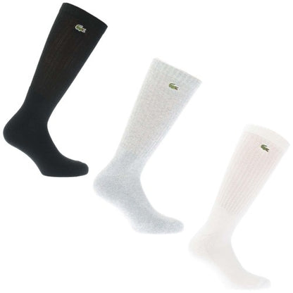 Front - Lacoste Mens High Cut Socks (Pack of 3)