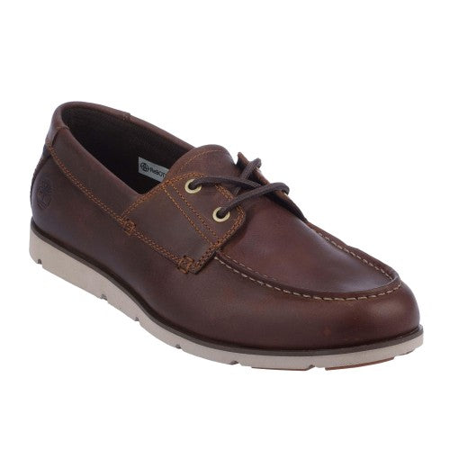 Front - Timberland Mens Grafton Bay Leather Boat Shoes