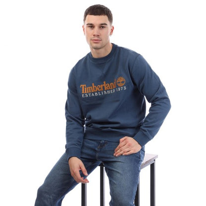 Front - Timberland Mens Established 1973 Embroidered Crew Neck Sweatshirt