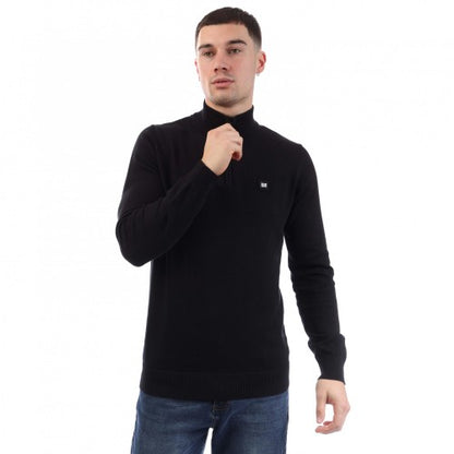 Front - Weekend Offender Mens Paraguay Knitted Quarter Zip Sweatshirt