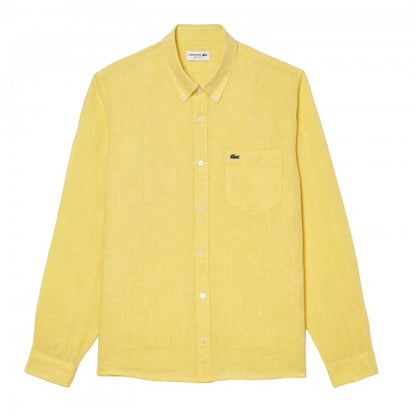 Front - Lacoste Mens Linen Regular Shirt