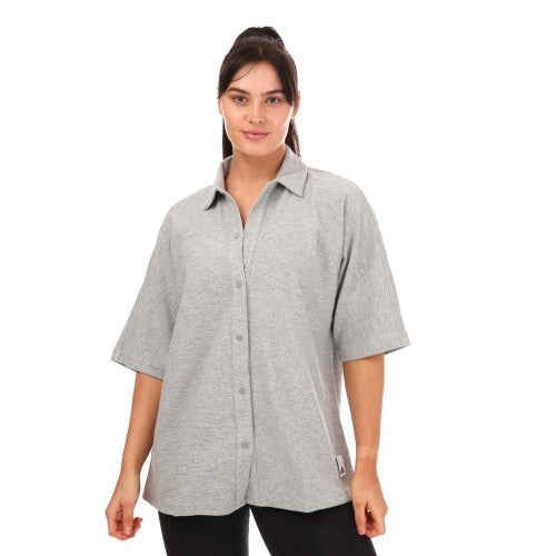 Front - Adidas Womens/Ladies Terrycloth Lounge Shirt