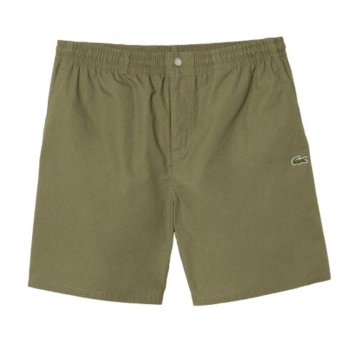 Front - Lacoste Mens Poplin Relaxed Fit Shorts