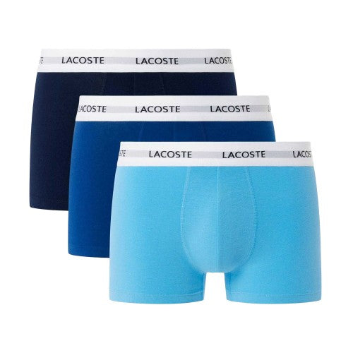 Front - Lacoste Mens Cotton Stretch Boxer Shorts (Pack of 3)