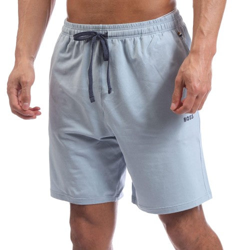 Front - Boss Mens Cotton Embroidered Logo Stretch Shorts