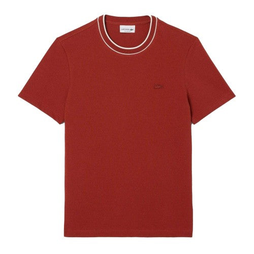 Front - Lacoste Mens Stripe Stretch Collared T-Shirt