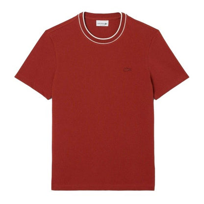 Front - Lacoste Mens Stripe Stretch Collared T-Shirt