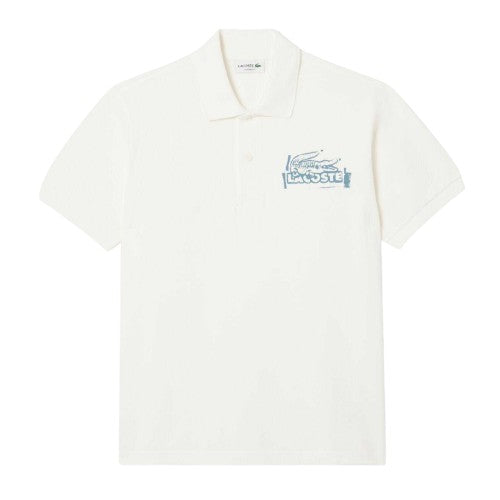 Front - Lacoste Mens L.12.12 Printed Classic Polo Shirt