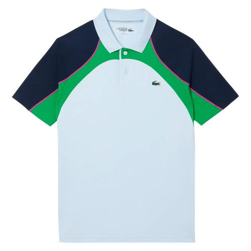 Front - Lacoste Mens Colour Block Ultra Dry Tennis Polo Shirt