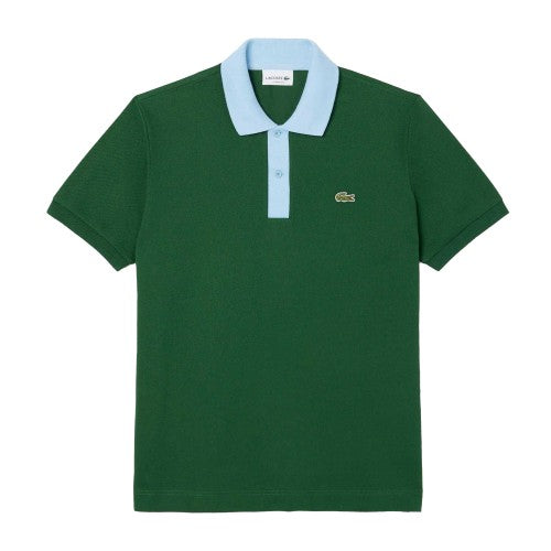 Front - Lacoste Mens Contrast Collar Polo Shirt