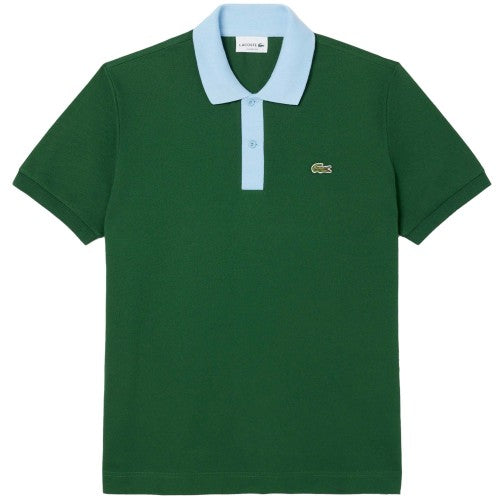 Front - Lacoste Mens Contrast Collar Polo Shirt