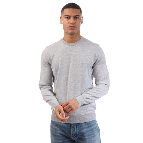 Front - Boss Mens Botto-L Embroidered Logo Jumper