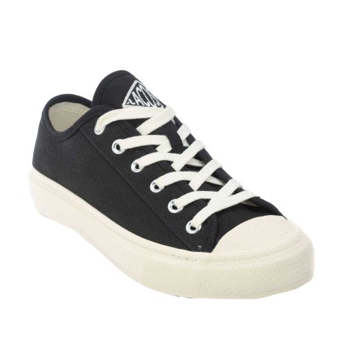 Front - Lacoste Mens Backcourt 2.0 Canvas Low Trainers