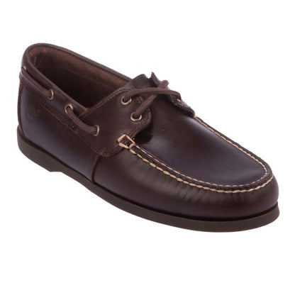 Front - Timberland Mens Cedar Bay Full Grain Leather Boat Shoes