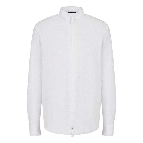 Front - Emporio Armani Mens Plain Cotton Shirt