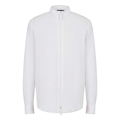 Front - Emporio Armani Mens Plain Cotton Shirt