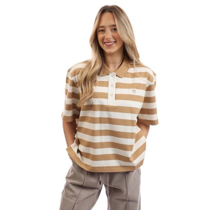 Front - Timberland Womens/Ladies Striped Short-Sleeved Polo Shirt