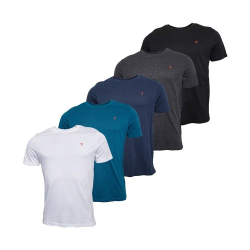 Front - Farah Mens Fordham T-Shirt (Pack of 5)