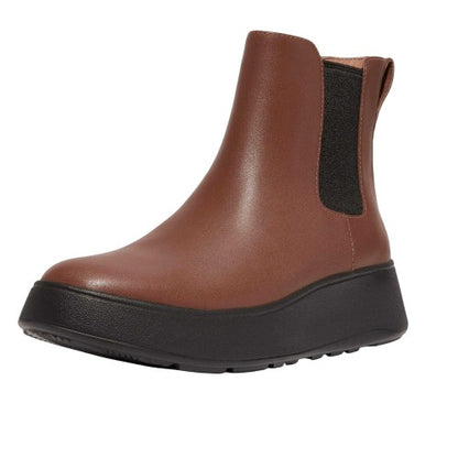 Front - Fit Flop Womens/Ladies F-Mode Leather Flatform Chelsea Boots