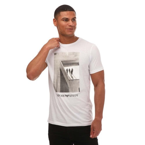Front - Emporio Armani Mens Crew Neck T-Shirt