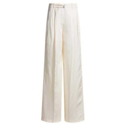 Front - Boss Womens/Ladies Taualy-W Wide Leg Relaxed Fit Trousers