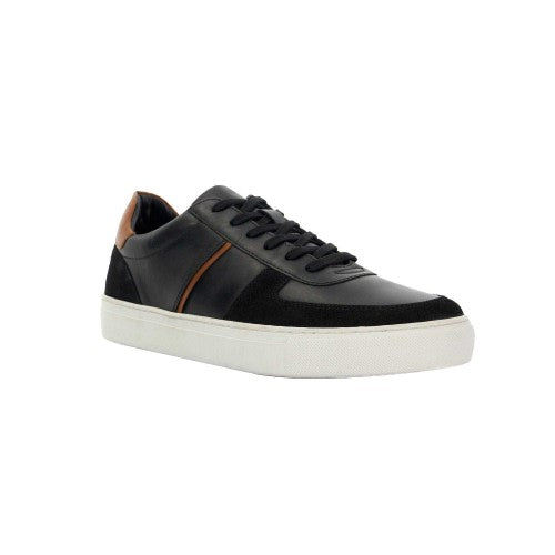 Front - Dune London Mens Theron Leather Trainers