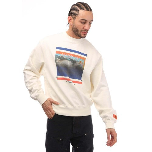 Front - Heron Preston Mens Misprinted Sweatshirt