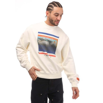 Front - Heron Preston Mens Misprinted Sweatshirt