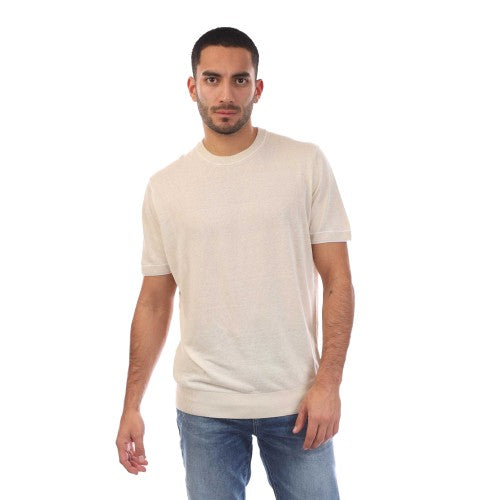 Front - Boss Mens H-Jiovanni Tipped Short-Sleeved Sweatshirt