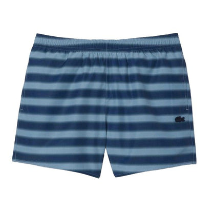 Front - Lacoste Mens Striped Swimming Trunks
